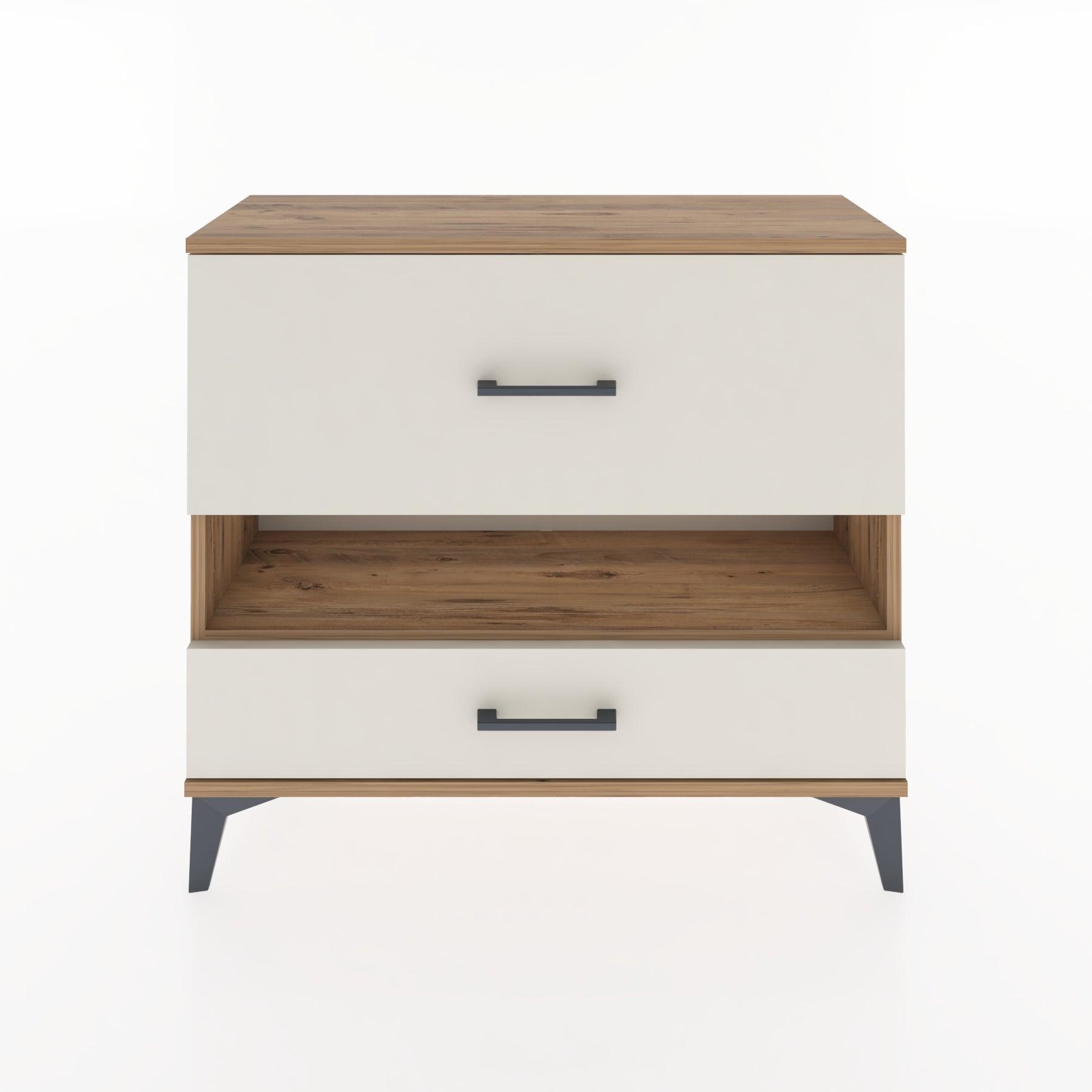 Woodntry Modüler Şifonyer İki Çekmeceli V10 88x30x68 cm Çam - Woodntry