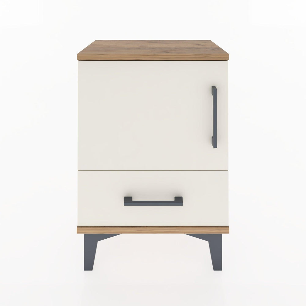 Woodntry Modüler Komodin Kapak ve Çekmeceli 44x30x52 cm Çam - Woodntry