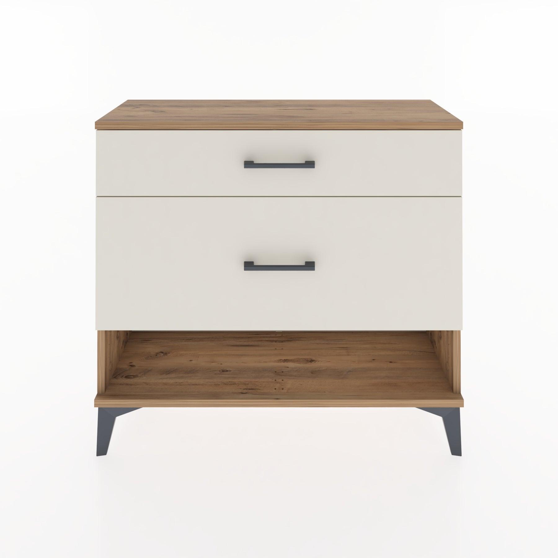 Woodntry Modüler Şifonyer İki Çekmeceli V8 88x30x68 cm Çam - Woodntry
