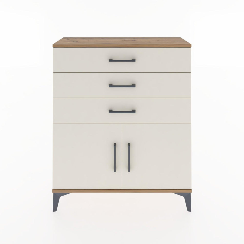 Woodntry Modüler Şifonyer Çam 88x30x94 cm Kapaklı ve Çekmeceli KC8-3