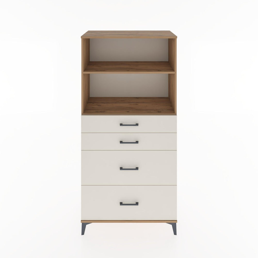 Woodntry Modüler Dolap Çam 88x44x170 cm Çekmeceli ve Raflı CR47-3