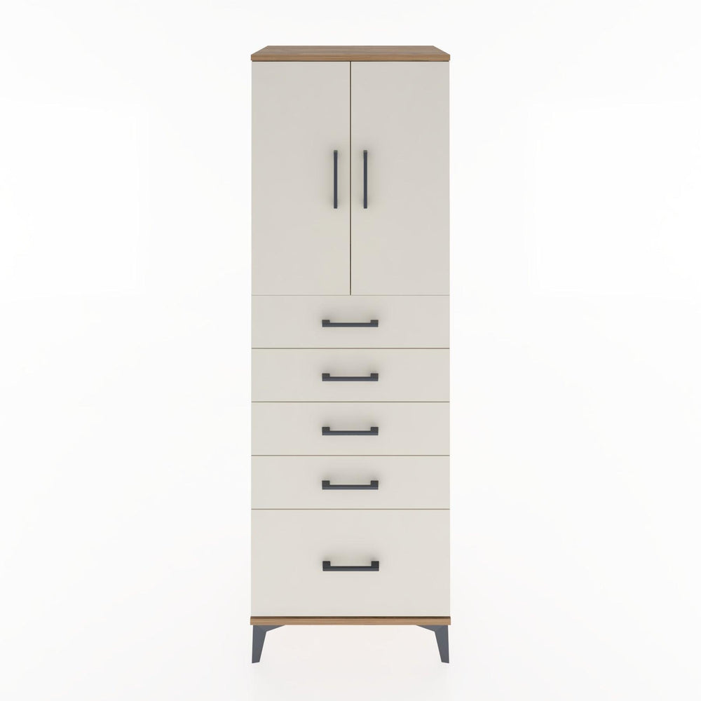 Woodntry Modüler Dolap Çam 60x44x170 cm Kapaklı ve Çekmeceli KC12-3