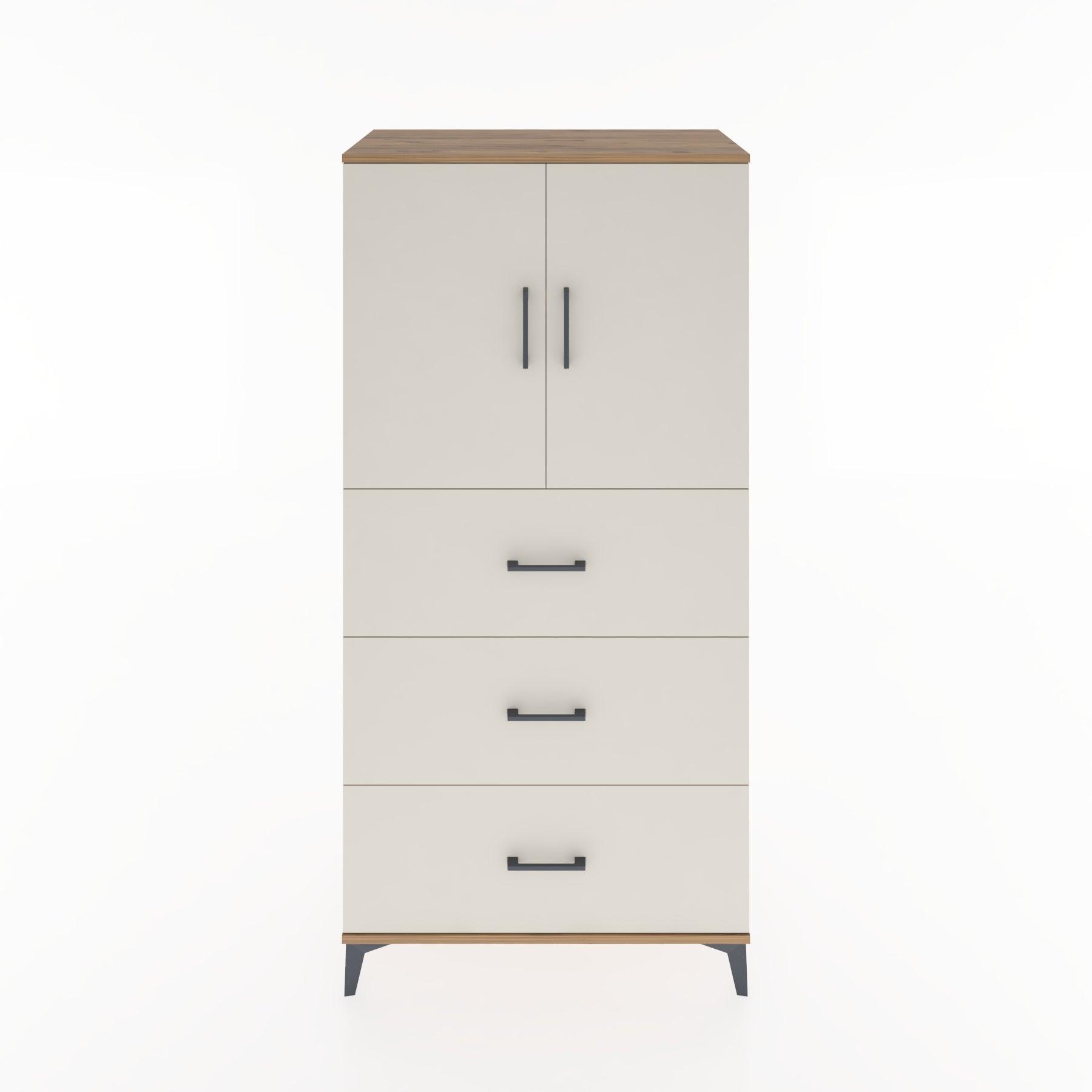 Woodntry Modular Cabinet Pine 88x44x170 cm with Doors and Drawers KC24-3