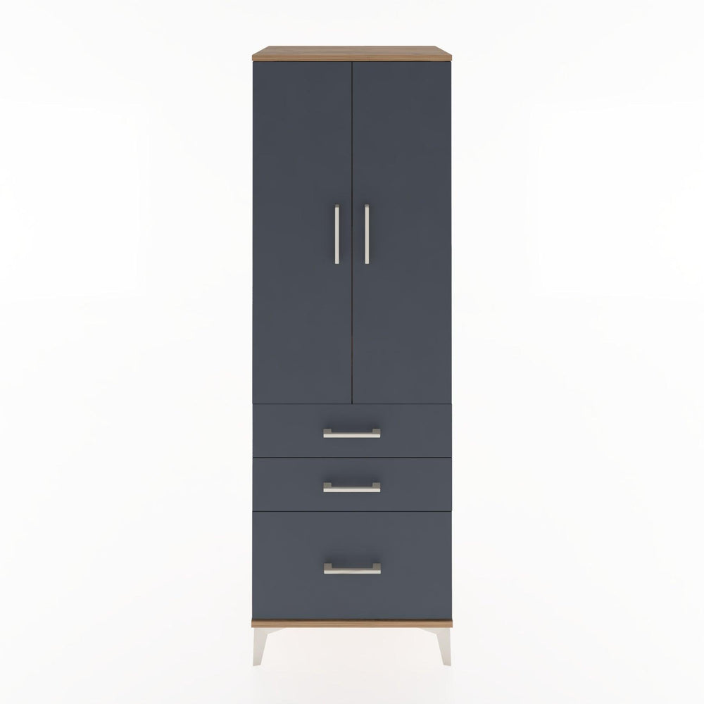 Woodntry Modüler Dolap Çam 60x44x170 cm Kapaklı ve Çekmeceli KC14-3