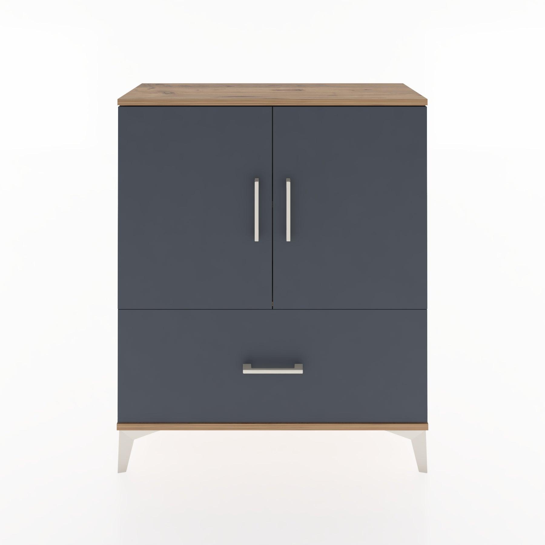 Woodntry Modüler Şifonyer Çam 88x30x94 cm Kapaklı ve Çekmeceli KC10-3