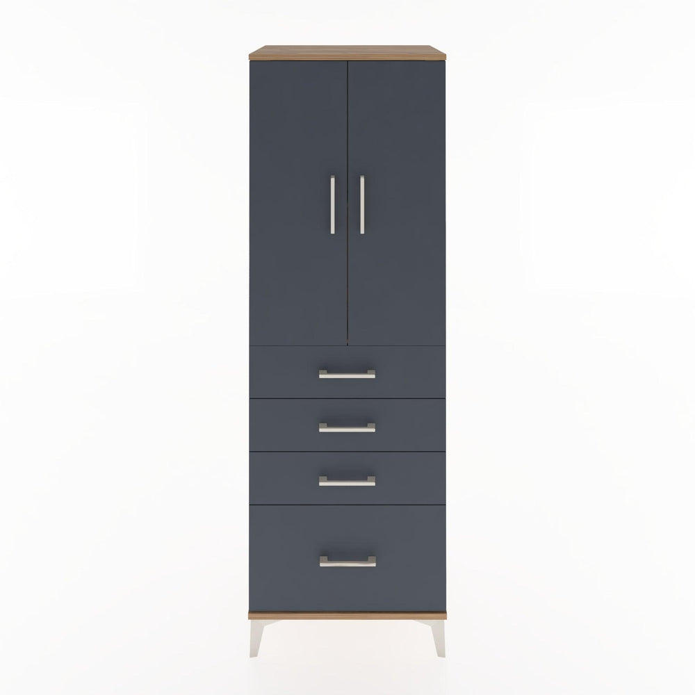 Woodntry Modüler Dolap Çam 60x44x170 cm Kapaklı ve Çekmeceli KC13-3