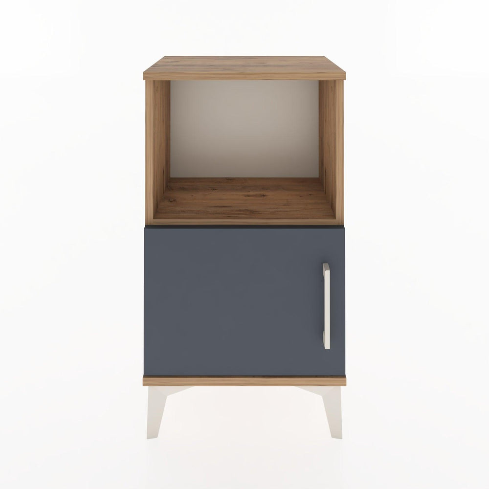 Woodntry Modüler Komodin Raf ve Tek Kapaklı V1 44x30x68 cm Çam - Woodntry