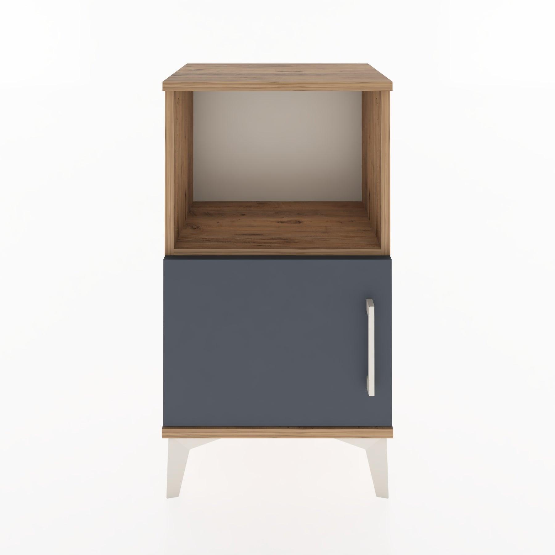 Woodntry Modüler Komodin Raf ve Tek Kapaklı V1 44x30x68 cm Çam - Woodntry