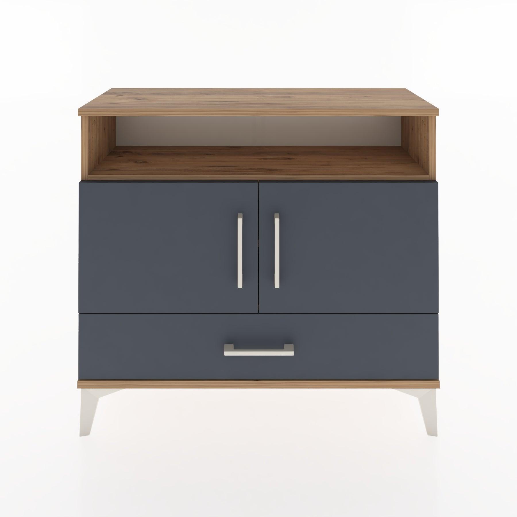 Woodntry Modüler Şifonyer Raf Kapak Çekmeceli 88x30x68 cm Çam - Woodntry
