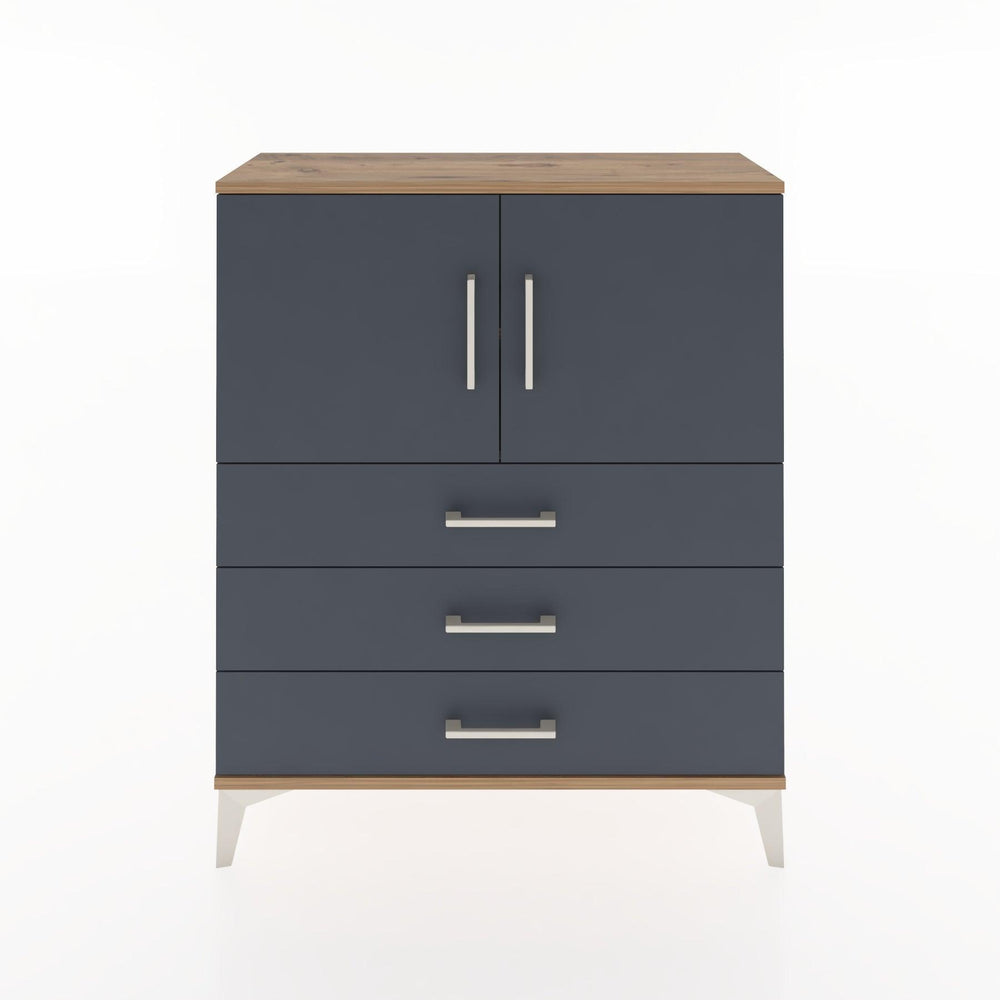 Woodntry Modüler Şifonyer Çam 88x30x94 cm Kapaklı ve Çekmeceli KC7-3