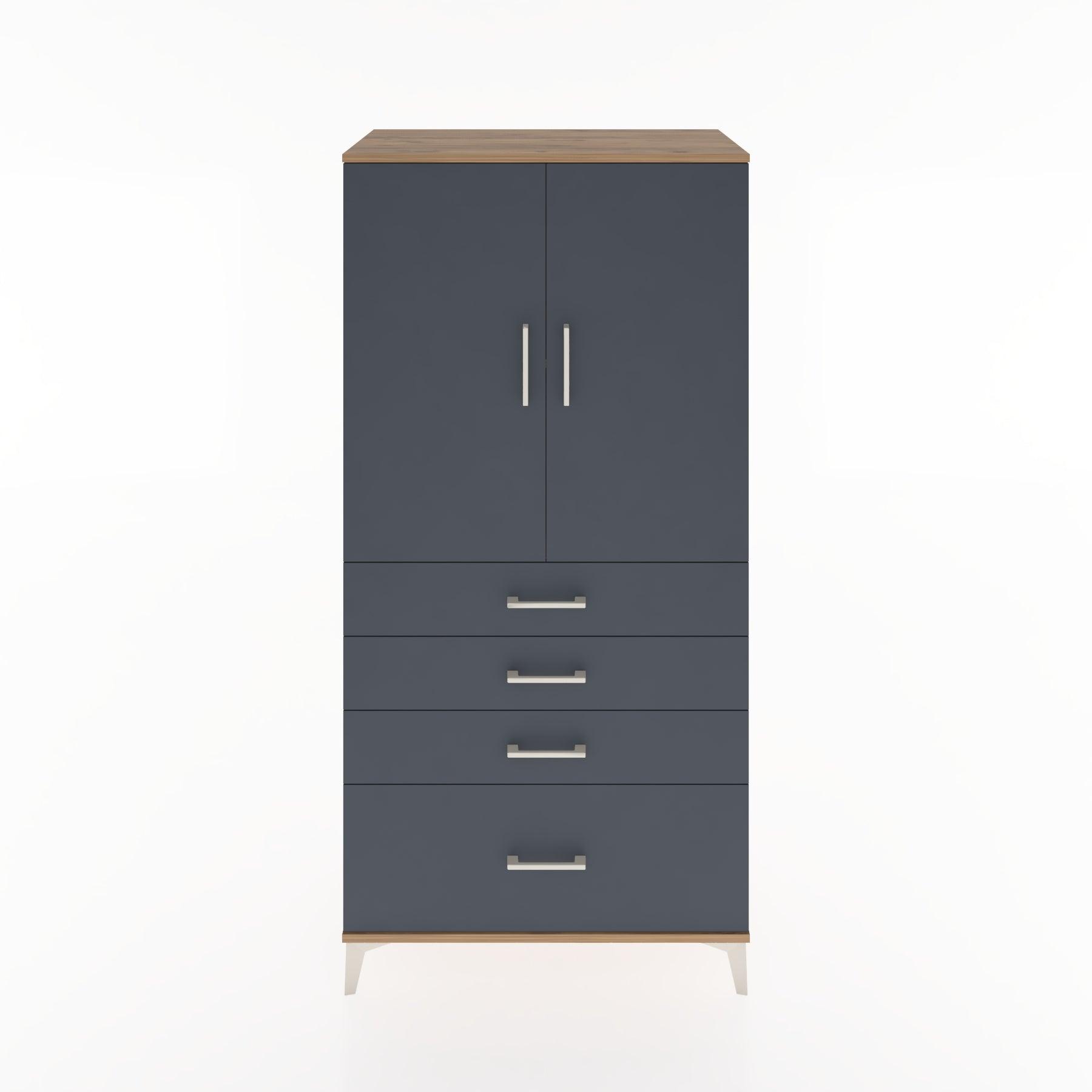 Woodntry Modular Cabinet Pine 88x44x170 cm with Doors and Drawers KC13-3