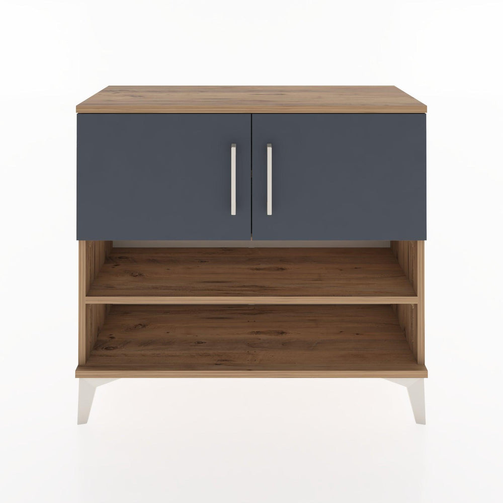 Woodntry Modüler Şifonyer Raf ve İki Kapaklı V2 88x30x68 cm Antrasit - Woodntry