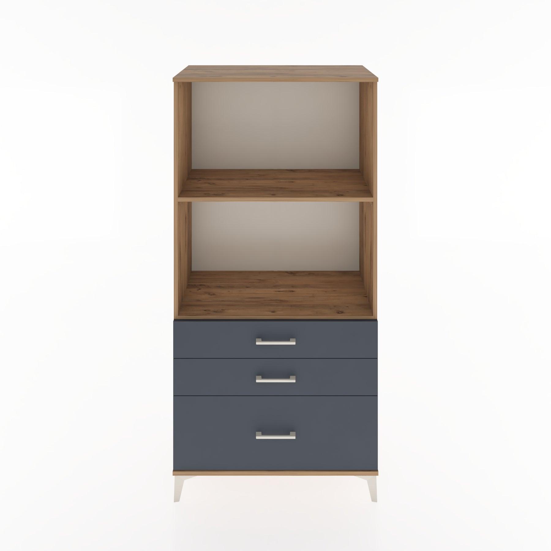 Woodntry Modular Cabinet Pine 88x44x170 cm with Drawers and Shelves CR42-3