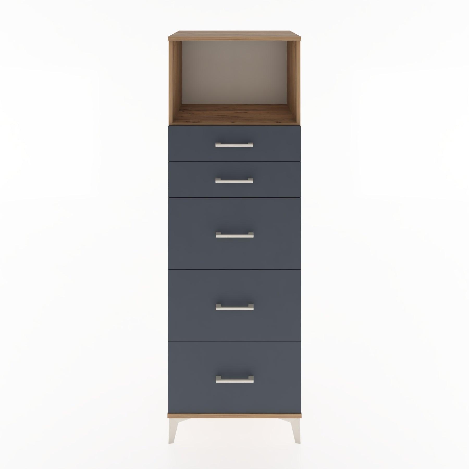 Woodntry Modüler Dolap Çam 60x44x170 cm Çekmeceli ve Raflı CR49-3