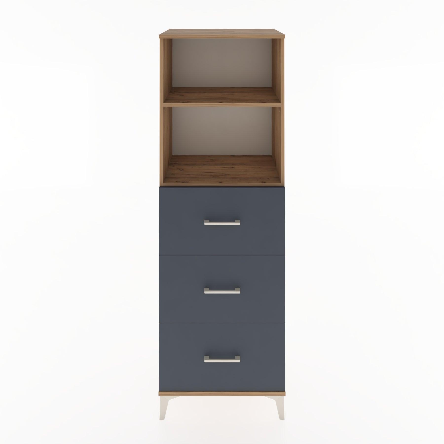 Woodntry Modüler Dolap Çam 60x44x170 cm Çekmeceli ve Raflı CR51-3