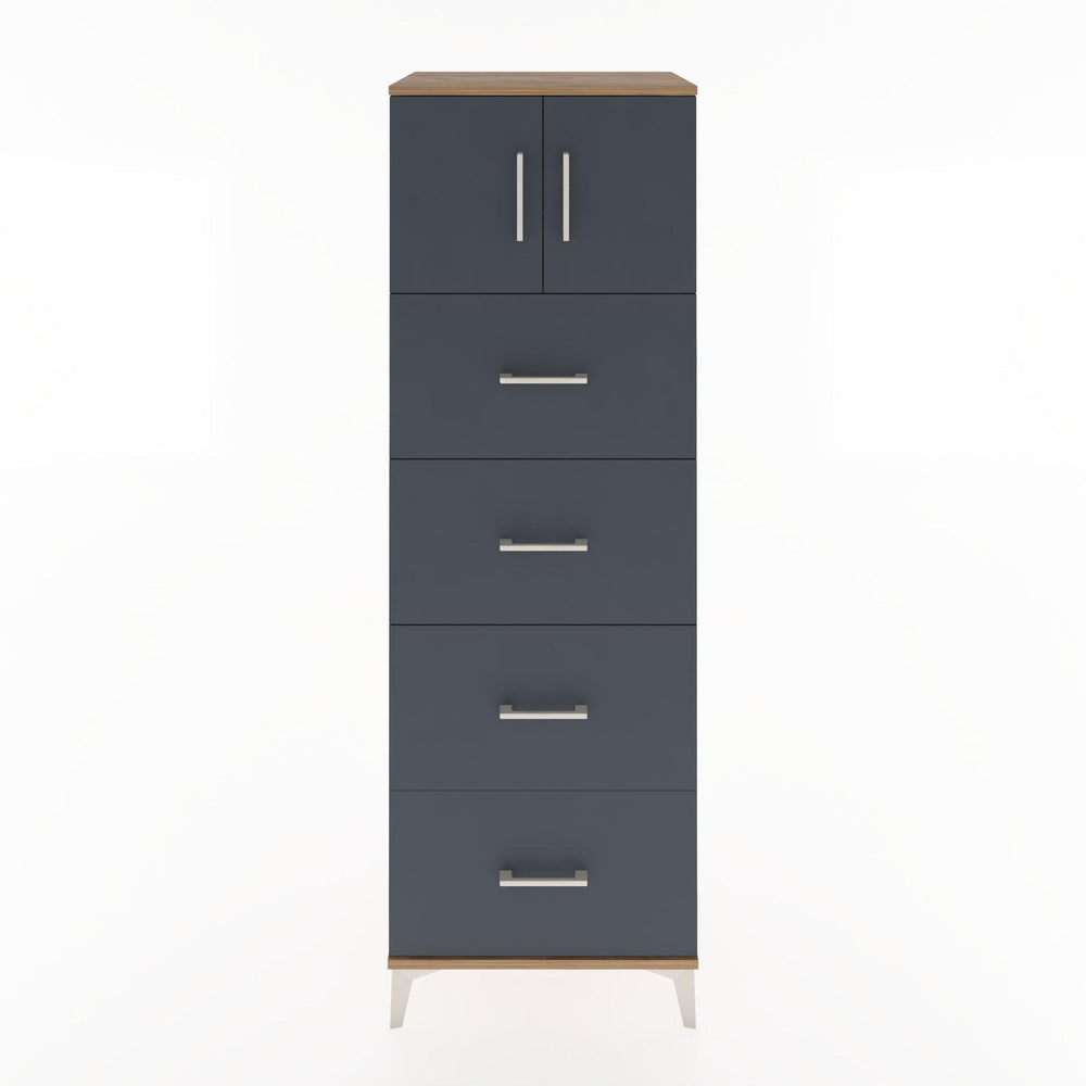 Woodntry Modüler Dolap Çam 60x44x170 cm Kapaklı ve Çekmeceli KC25-3