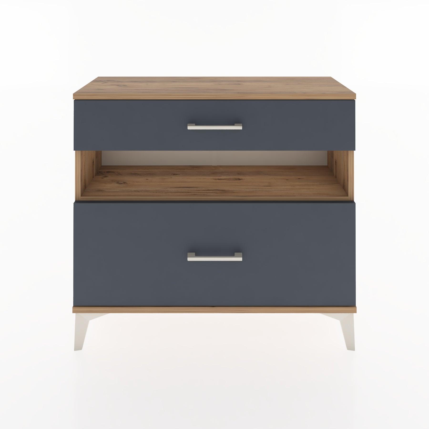 Woodntry Modüler Şifonyer İki Çekmeceli V9 88x30x68 cm Çam - Woodntry