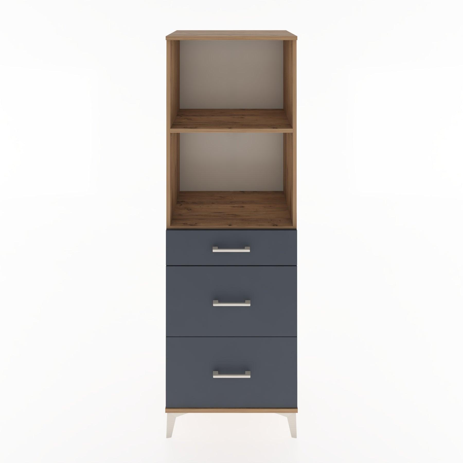 Woodntry Modüler Dolap Çam 60x44x170 cm Çekmeceli ve Raflı CR47-3