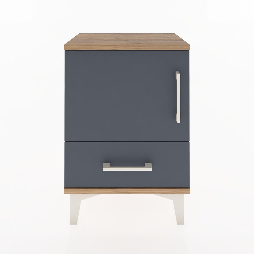 Woodntry Modüler Komodin Kapak ve Çekmeceli 44x30x52 cm Çam - Woodntry