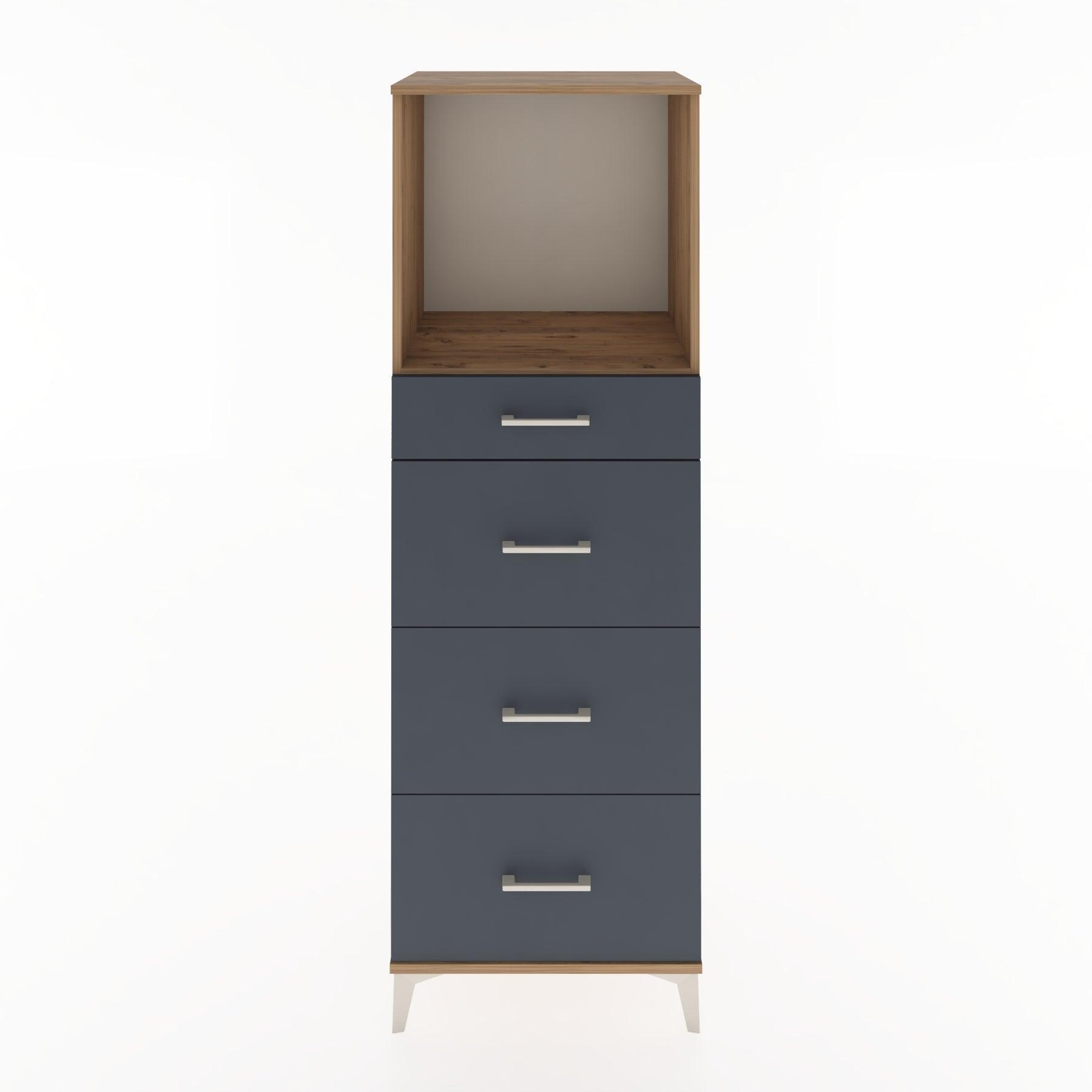 Woodntry Modüler Dolap Çam 60x44x170 cm Çekmeceli ve Raflı CR50-3