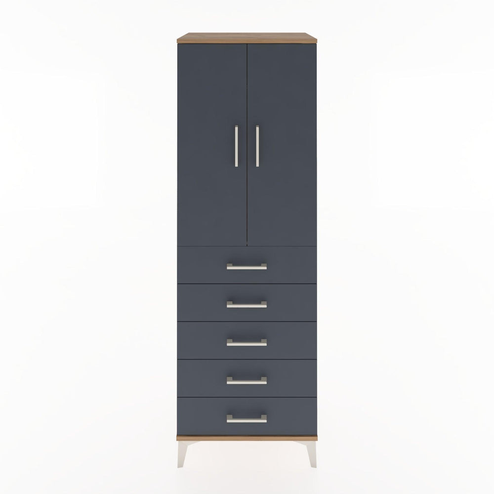 Woodntry Modüler Dolap Çam 60x44x170 cm Kapaklı ve Çekmeceli KC26-3