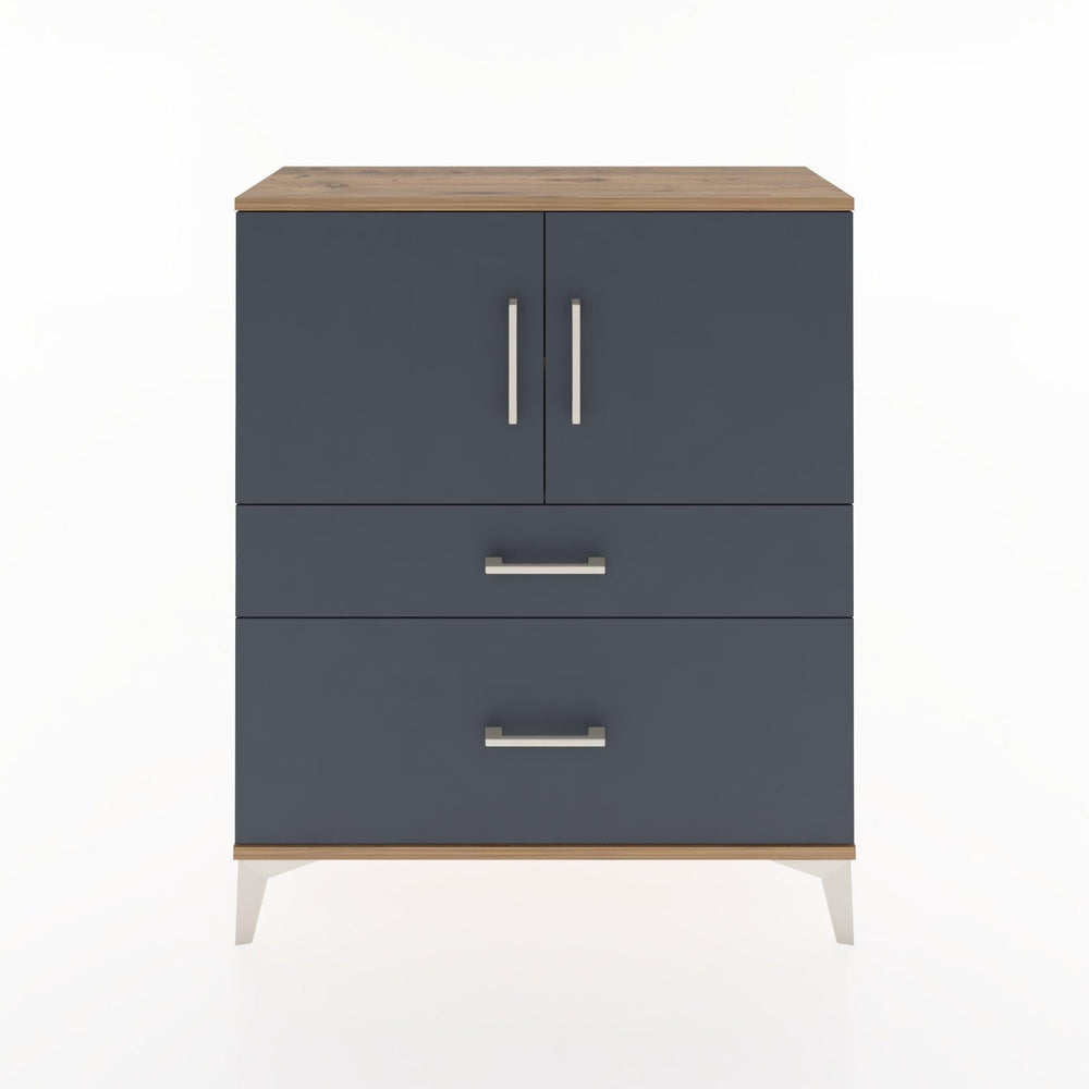 Woodntry Modüler Şifonyer Çam 88x30x94 cm Kapaklı ve Çekmeceli KC11-3