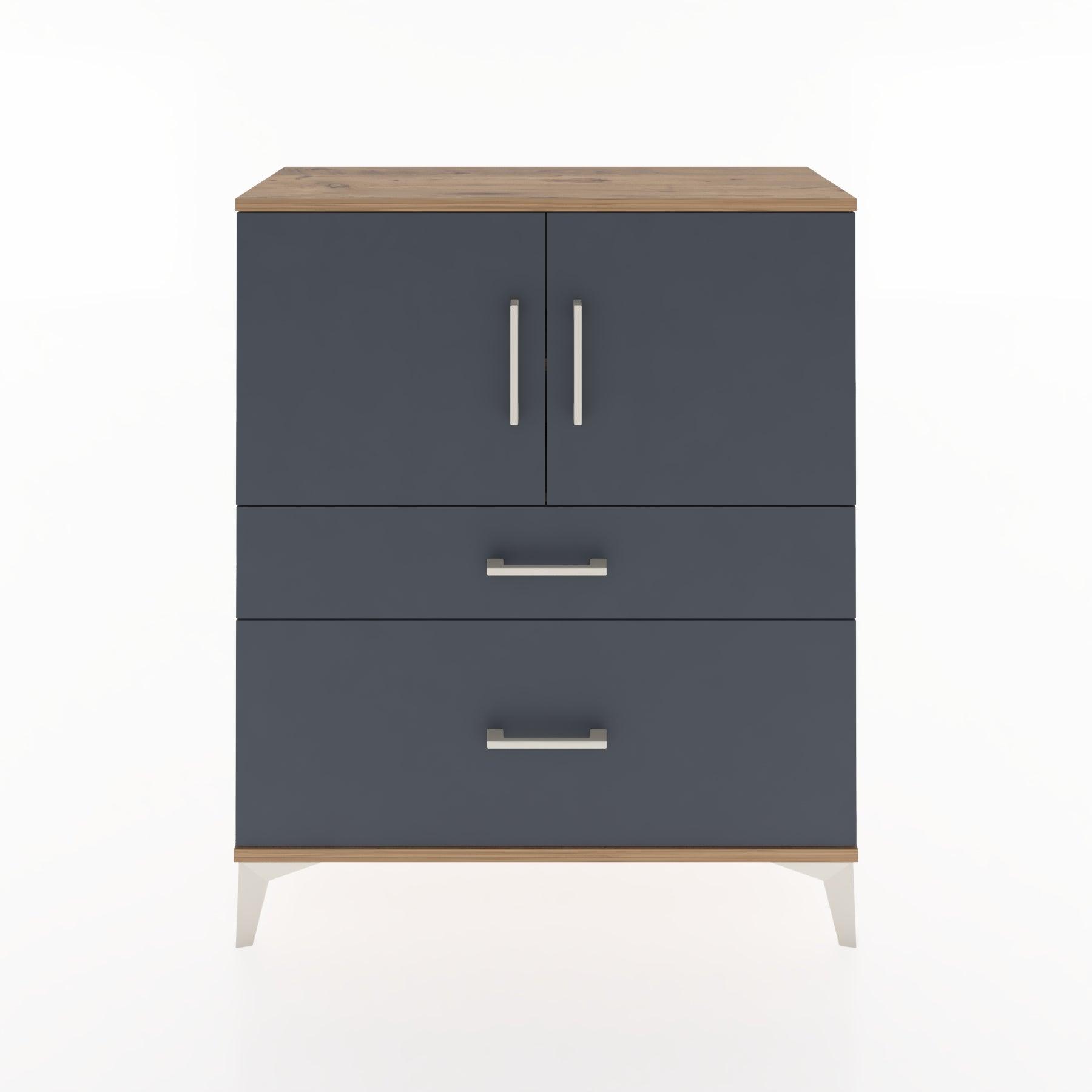 Woodntry Modüler Şifonyer Çam 88x30x94 cm Kapaklı ve Çekmeceli KC11-3