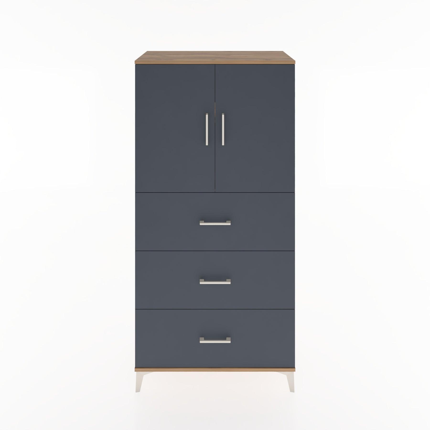 Woodntry Modular Cabinet Pine 88x44x170 cm with Doors and Drawers KC24-3