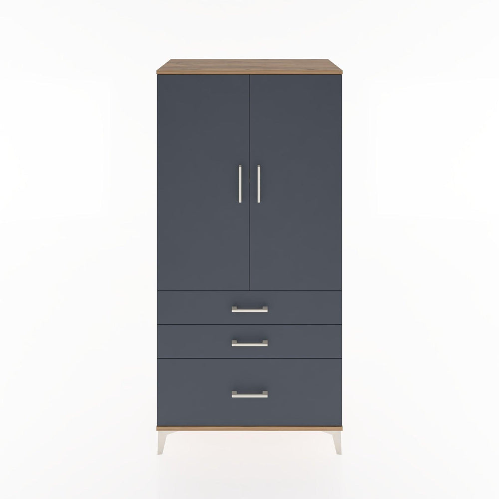 Woodntry Modüler Dolap Çam 88x44x170 cm Kapaklı ve Çekmeceli KC14-3