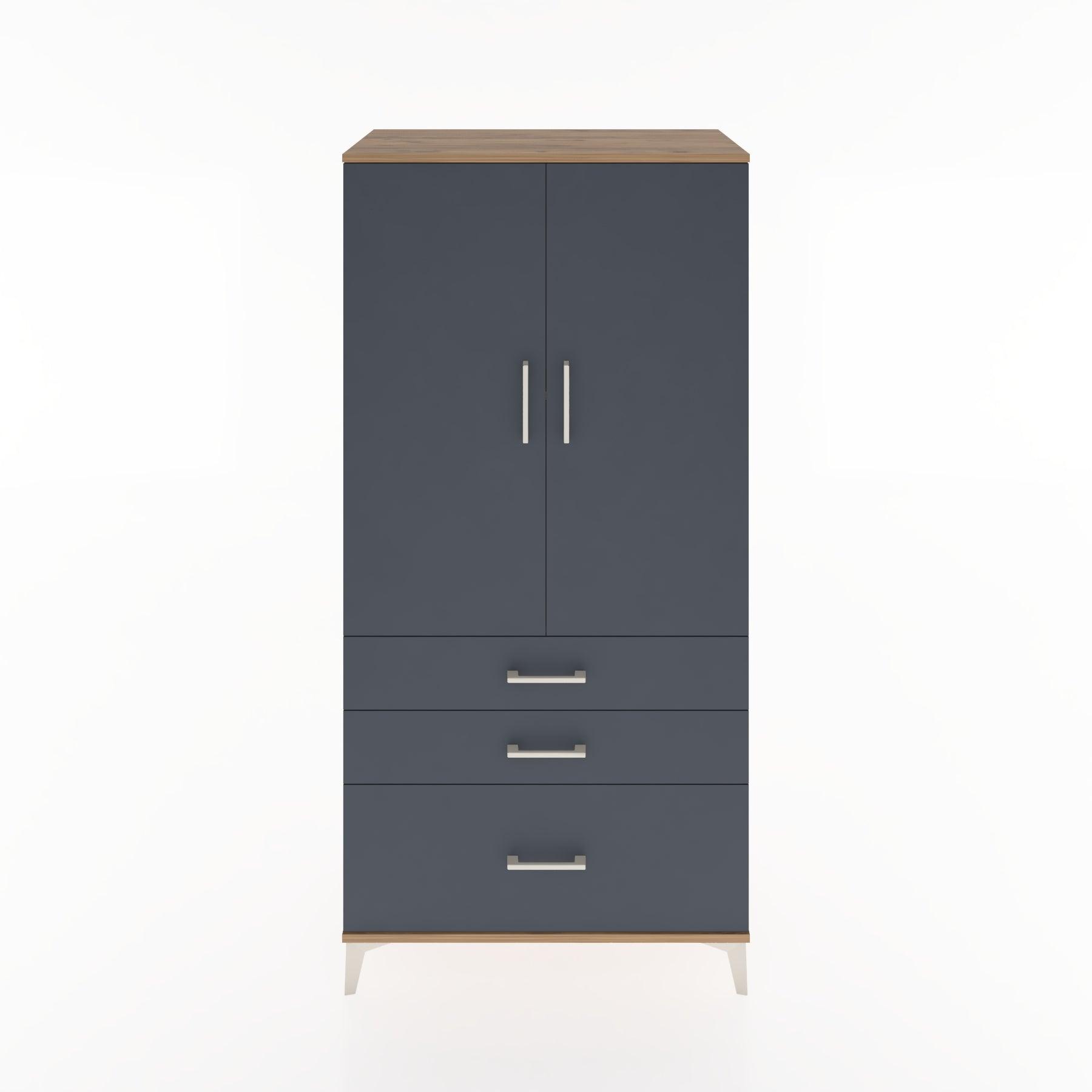 Woodntry Modular Cabinet Pine 88x44x170 cm with Doors and Drawers KC14-3