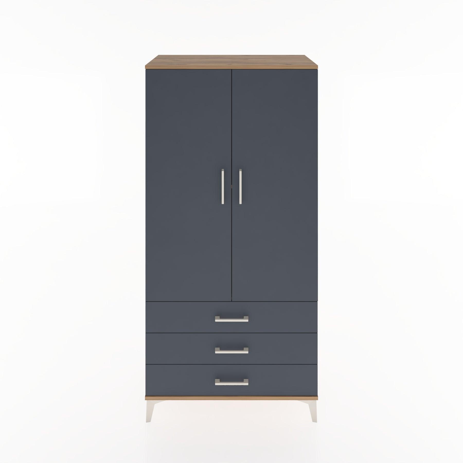 Woodntry Modular Cabinet Pine 88x44x170 cm with Doors and Drawers KC6-3