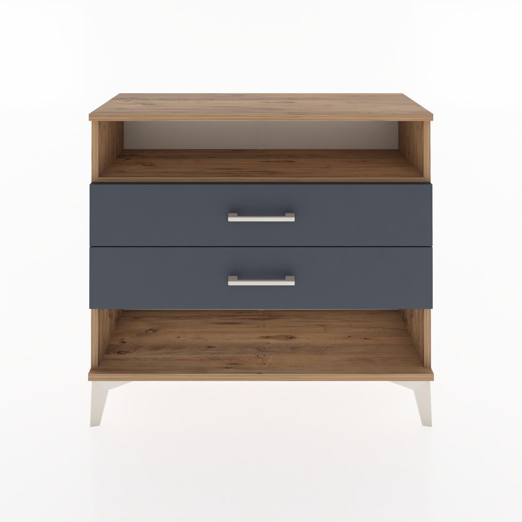 Woodntry Modüler Şifonyer İki Çekmeceli V3 88x30x68 cm Çam - Woodntry