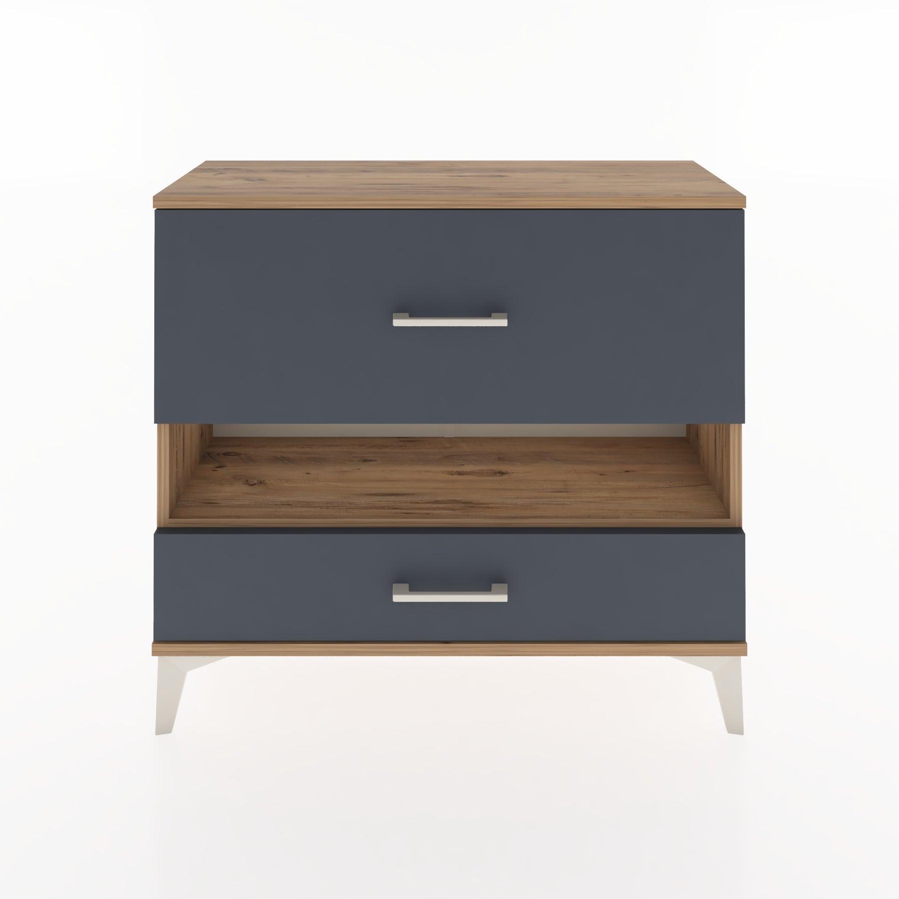 Woodntry Modüler Şifonyer İki Çekmeceli V10 88x30x68 cm Çam - Woodntry