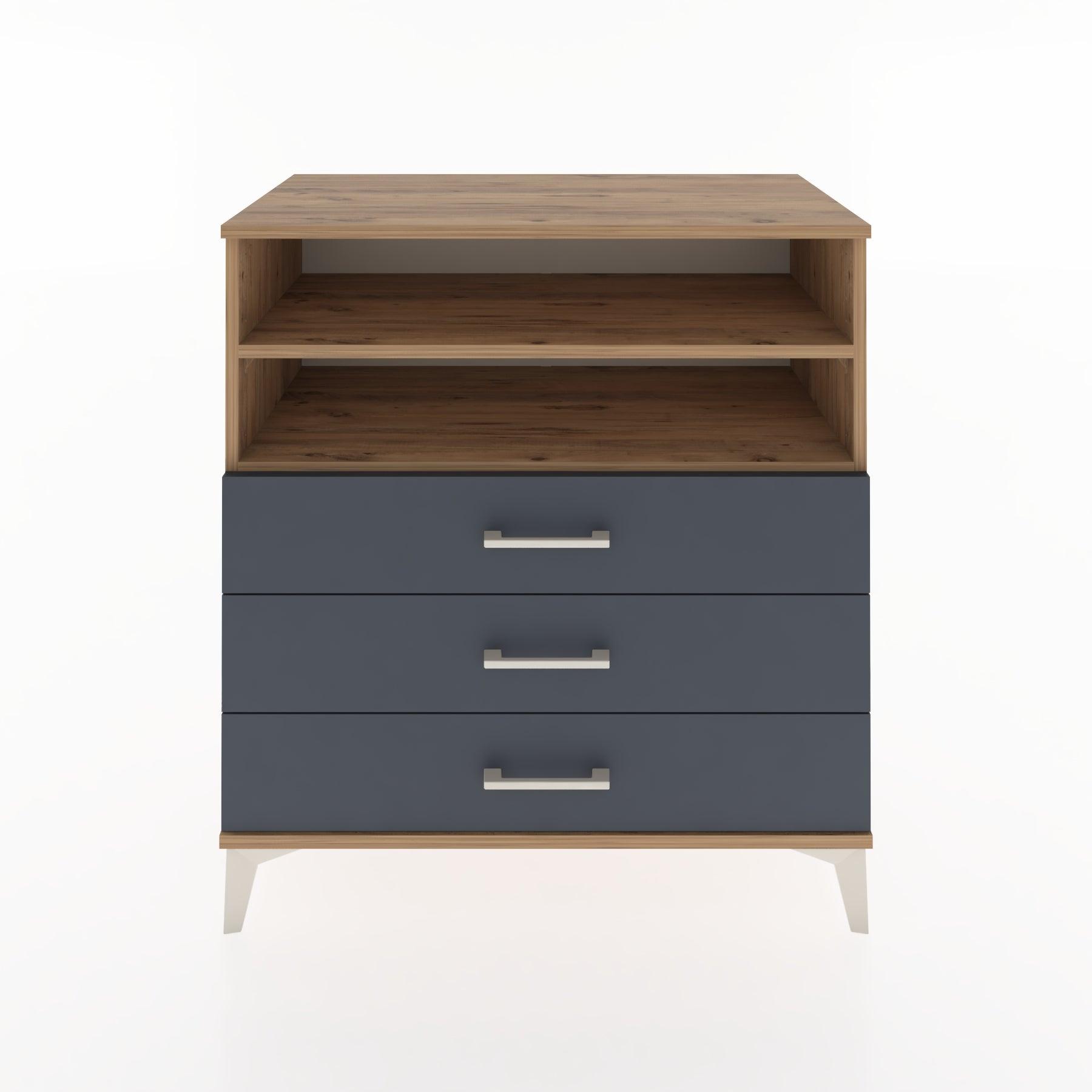 Woodntry Modular Dresser Pine 88x44x84 cm with Drawers and Shelves CR17-3