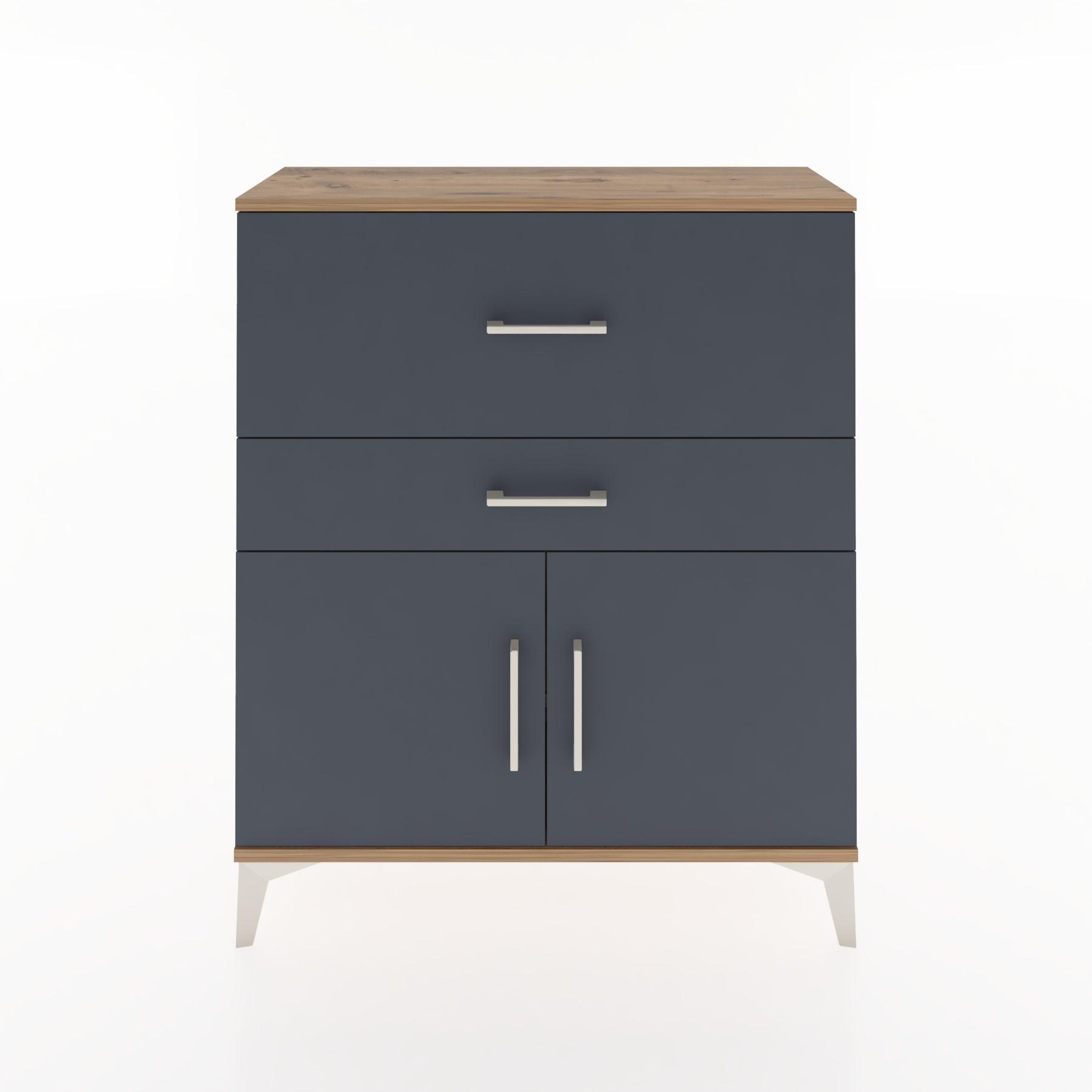 Woodntry Modüler Şifonyer Çam 88x30x94 cm Kapaklı ve Çekmeceli KC12-3