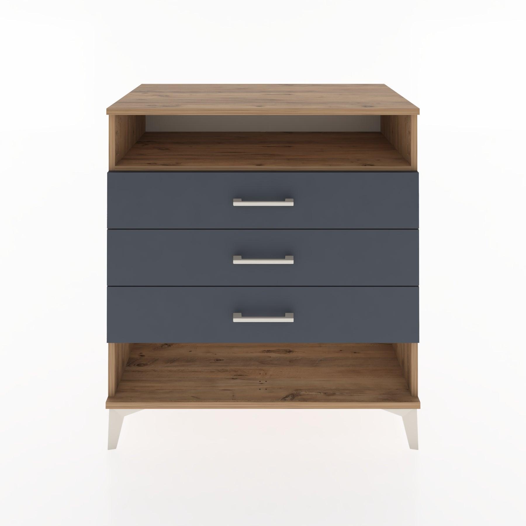 Woodntry Modular Dresser Pine 88x44x84 cm with Drawers and Shelves CR20-3