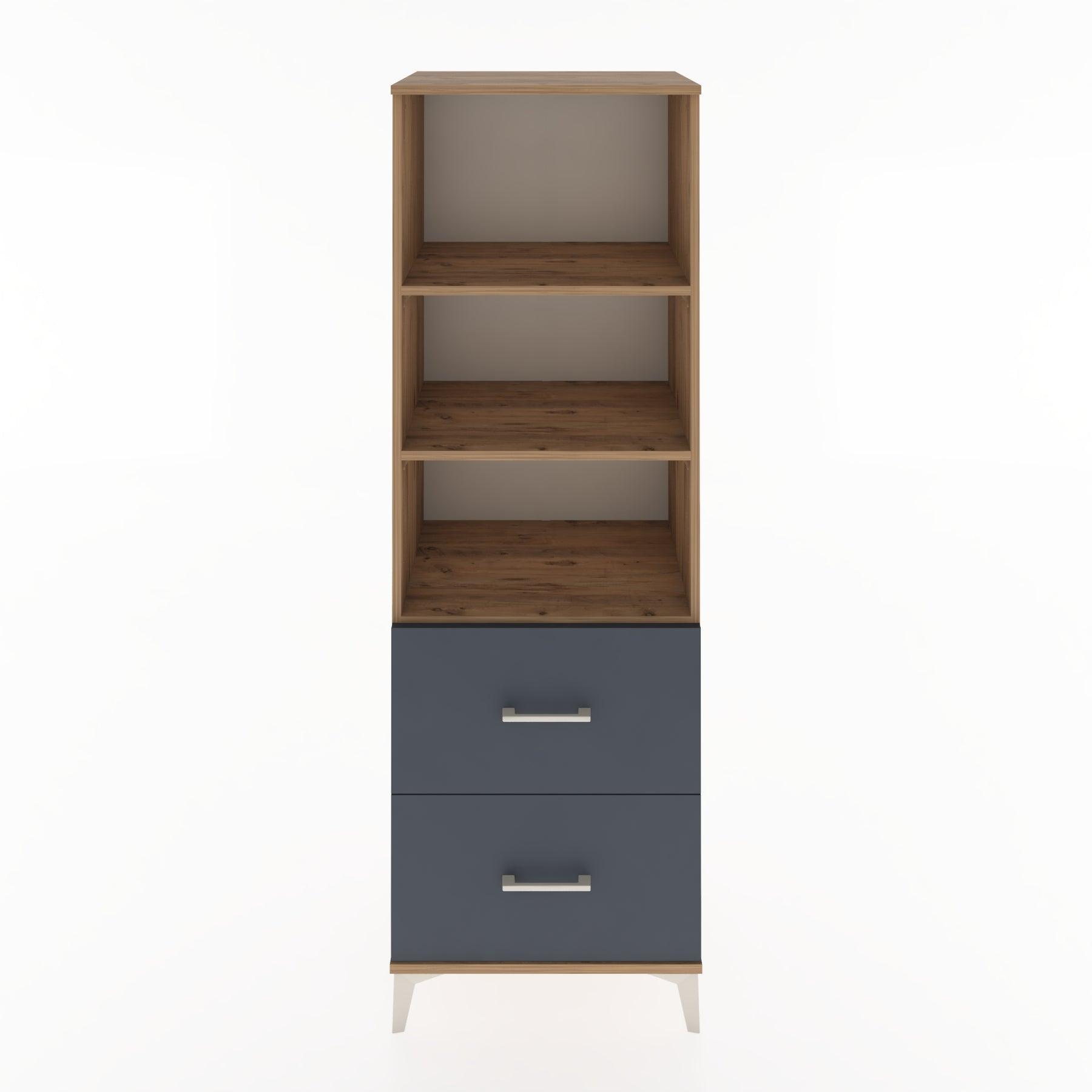 Woodntry Modüler Dolap Çam 60x44x170 cm Çekmeceli ve Raflı CR48-3