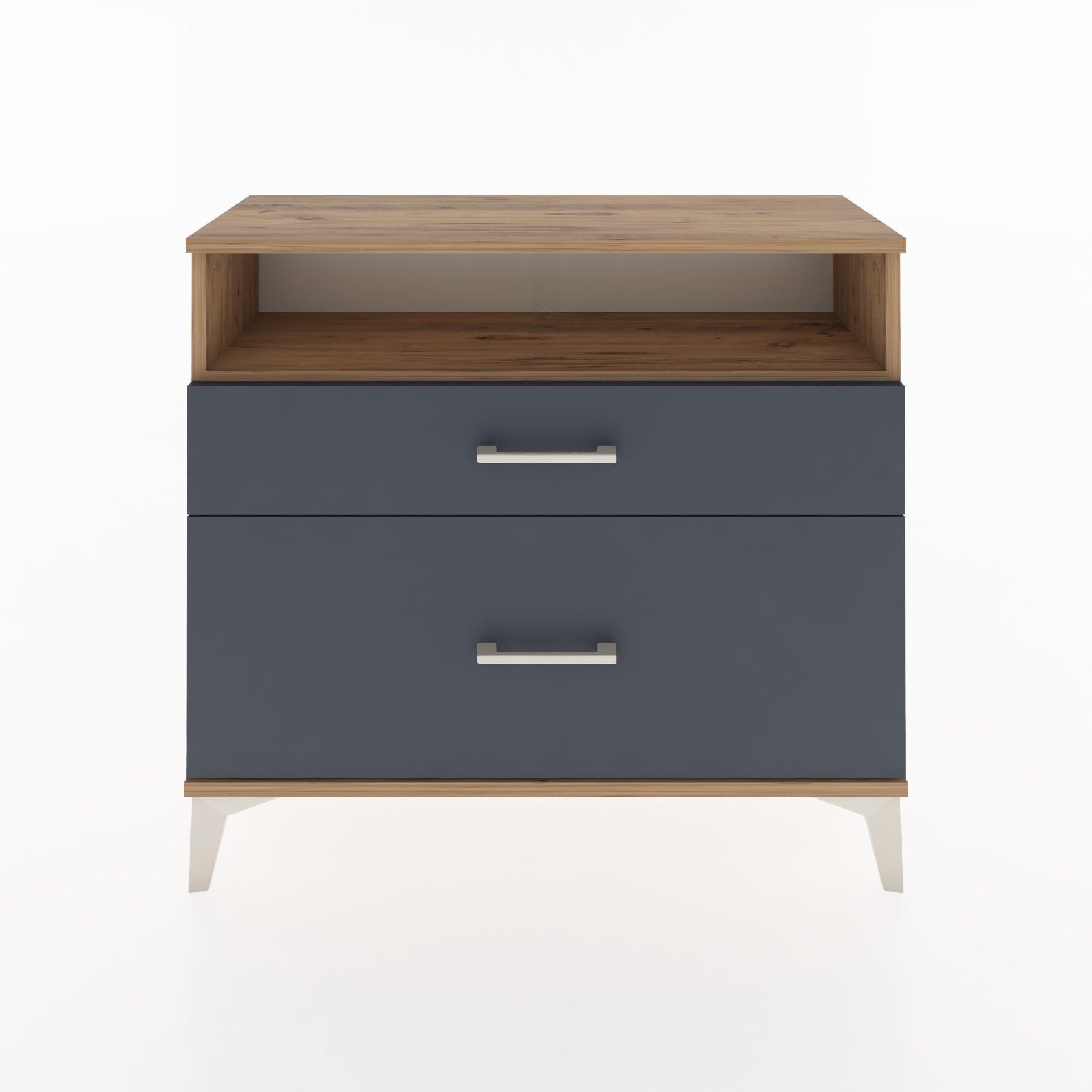 Woodntry Modüler Şifonyer İki Çekmeceli V6 88x30x68 cm Çam - Woodntry
