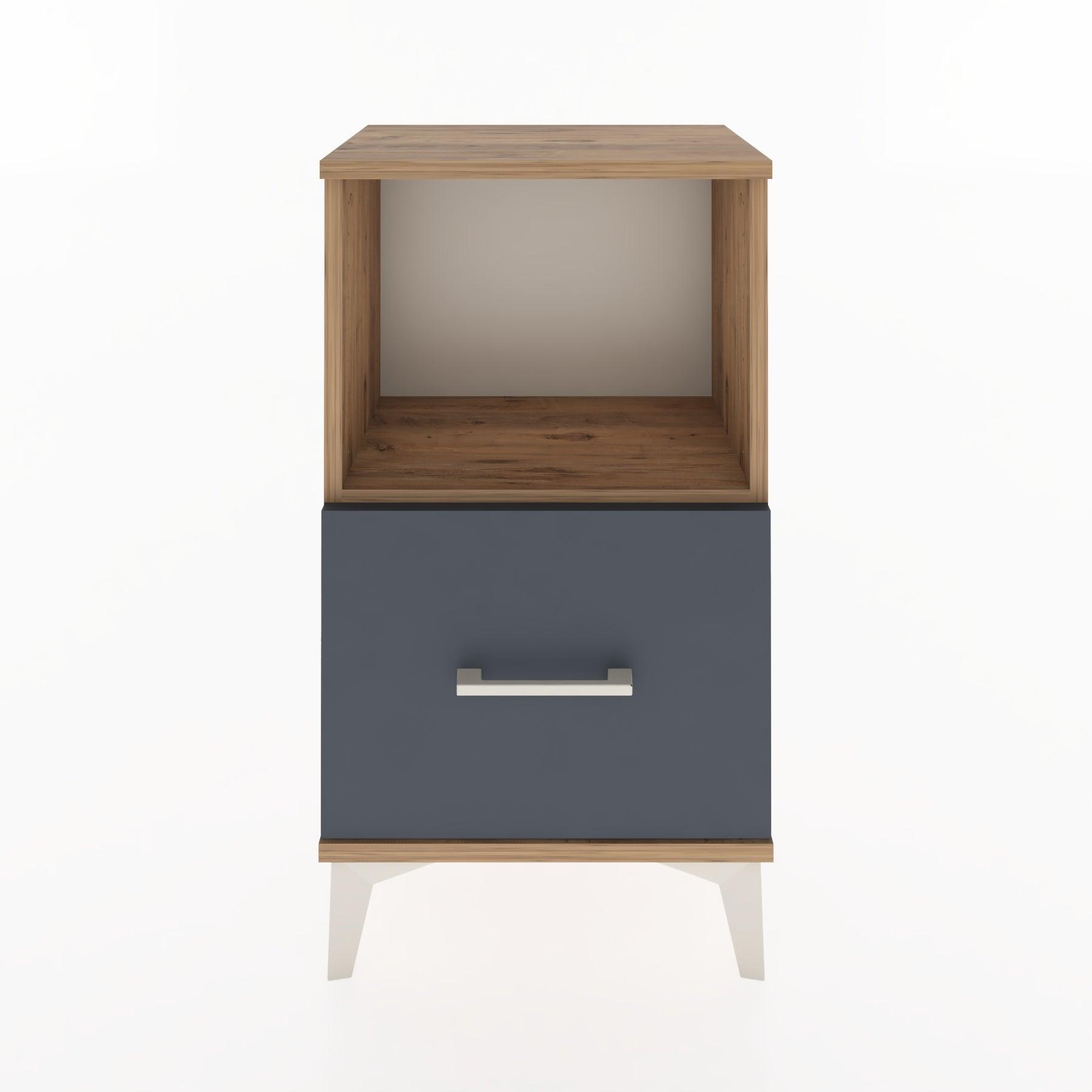Woodntry Modüler Komodin Tek Çekmece ve Raflı V2 44x30x68 cm Çam - Woodntry