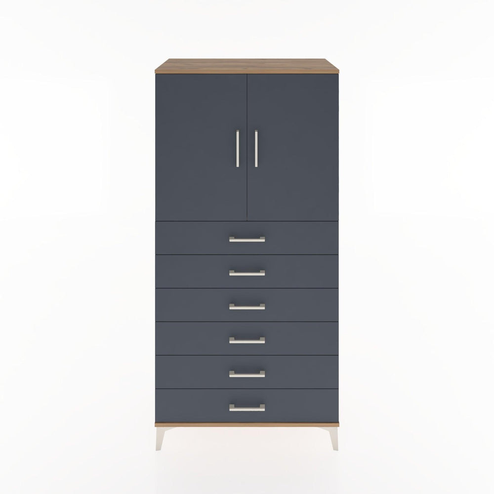 Woodntry Modüler Dolap Çam 88x44x170 cm Kapaklı ve Çekmeceli KC3-3