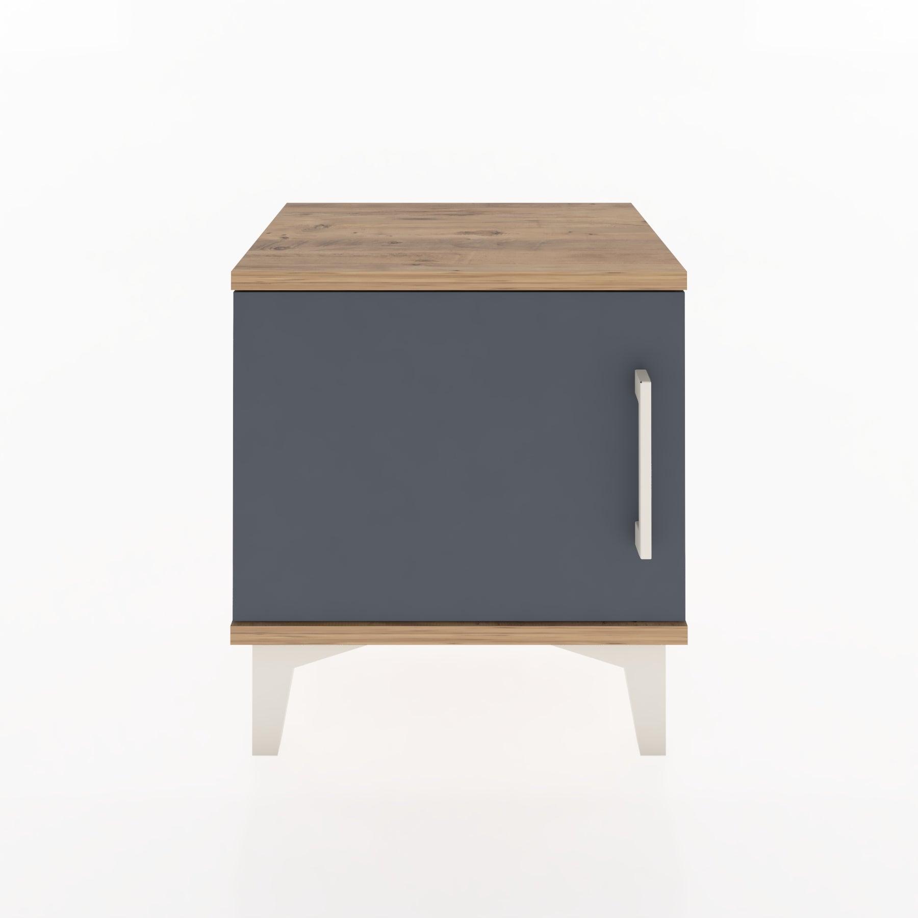 Woodntry Modüler Komodin Tek Kapaklı 44x30x36 cm Çam - Woodntry