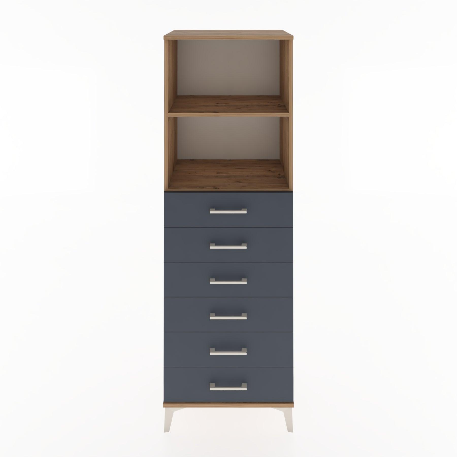 Woodntry Modular Cabinet Pine 60x44x170 cm with Drawers and Shelves CR34-3