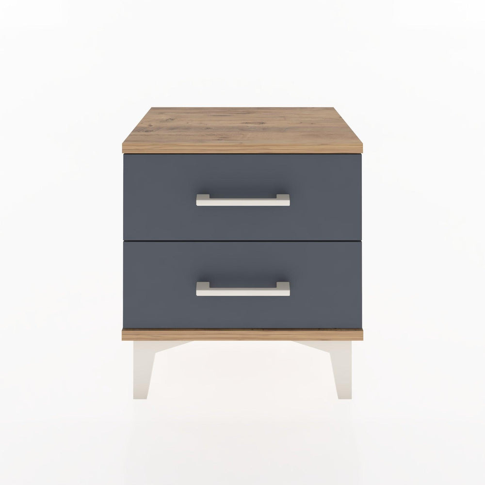 Woodntry Modüler Komodin İki Çekmeceli 44x30x36 cm Çam - Woodntry