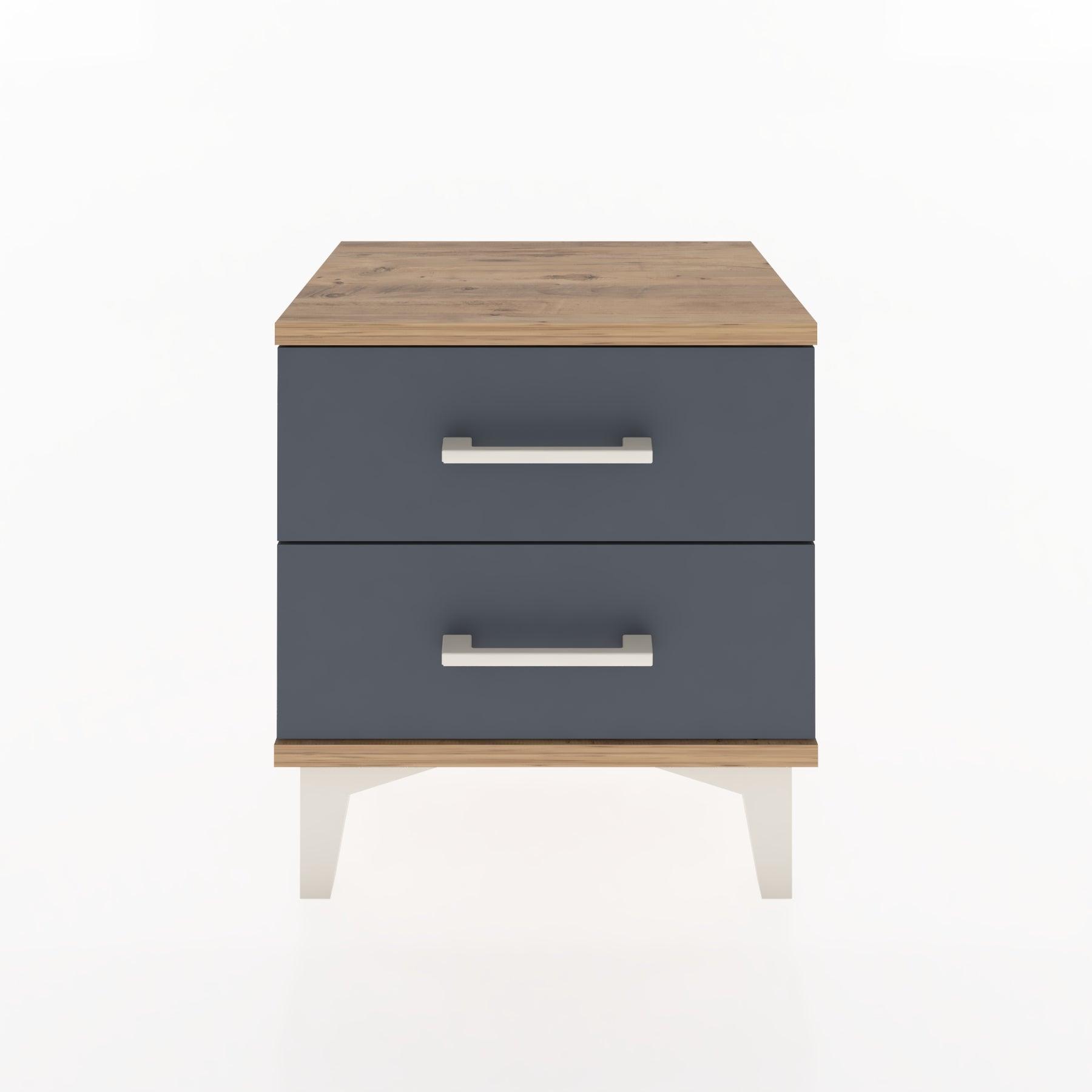 Woodntry Modüler Komodin İki Çekmeceli 44x30x36 cm Çam - Woodntry