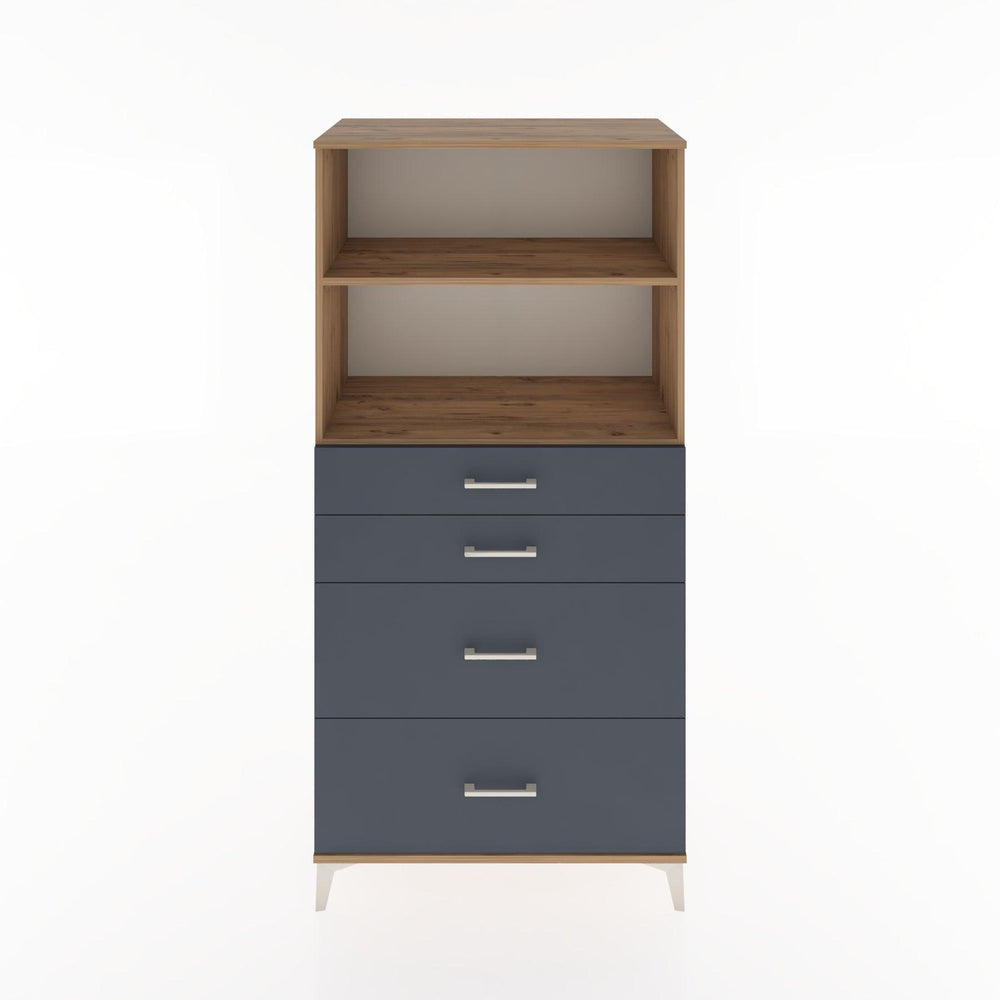 Woodntry Modüler Dolap Çam 88x44x170 cm Çekmeceli ve Raflı CR47-3