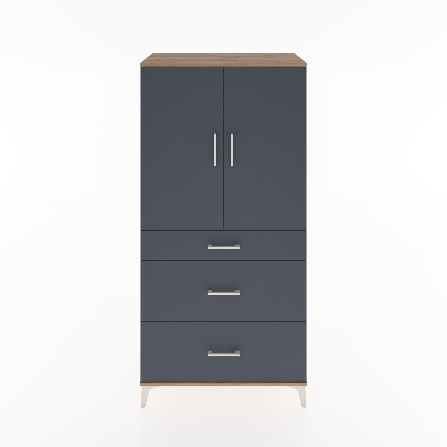 Woodntry Modular Cabinet Pine 88x44x170 cm with Doors and Drawers KC20-3