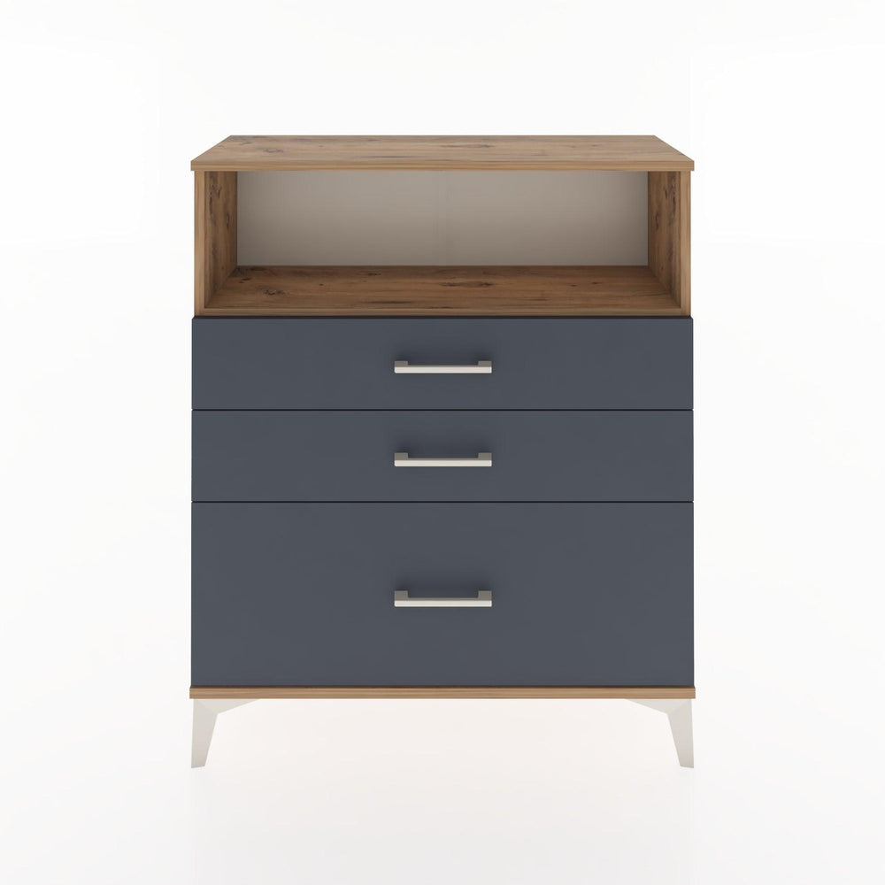 Woodntry Modüler Şifonyer Çam 88x30x94 cm Çekmeceli ve Raflı CR13-3