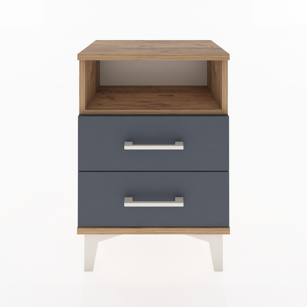 Woodntry Modüler Komodin İki Çekmeceli 44x30x52 cm Çam - Woodntry