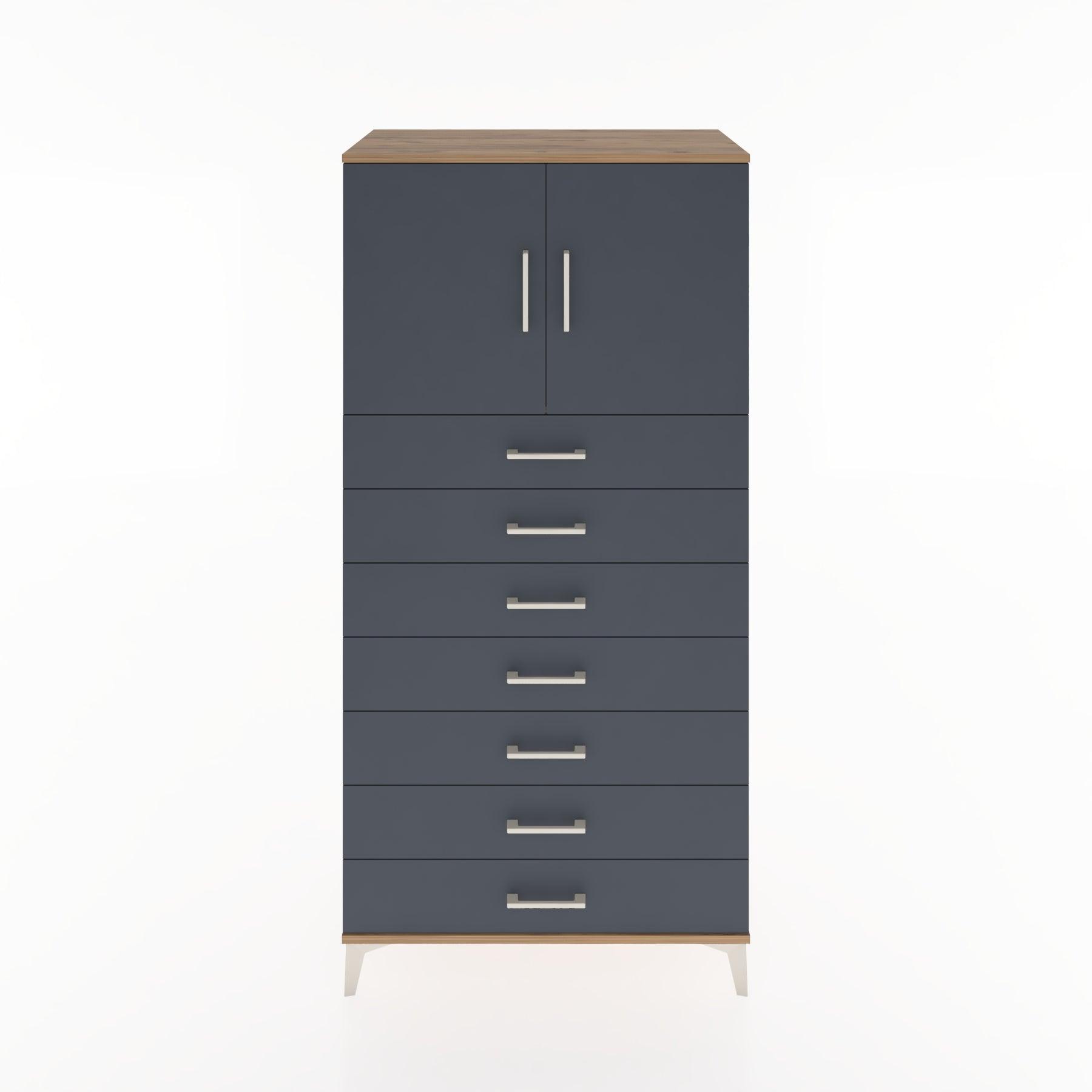 Woodntry Modular Cabinet Pine 88x44x170 cm with Doors and Drawers KC2-3