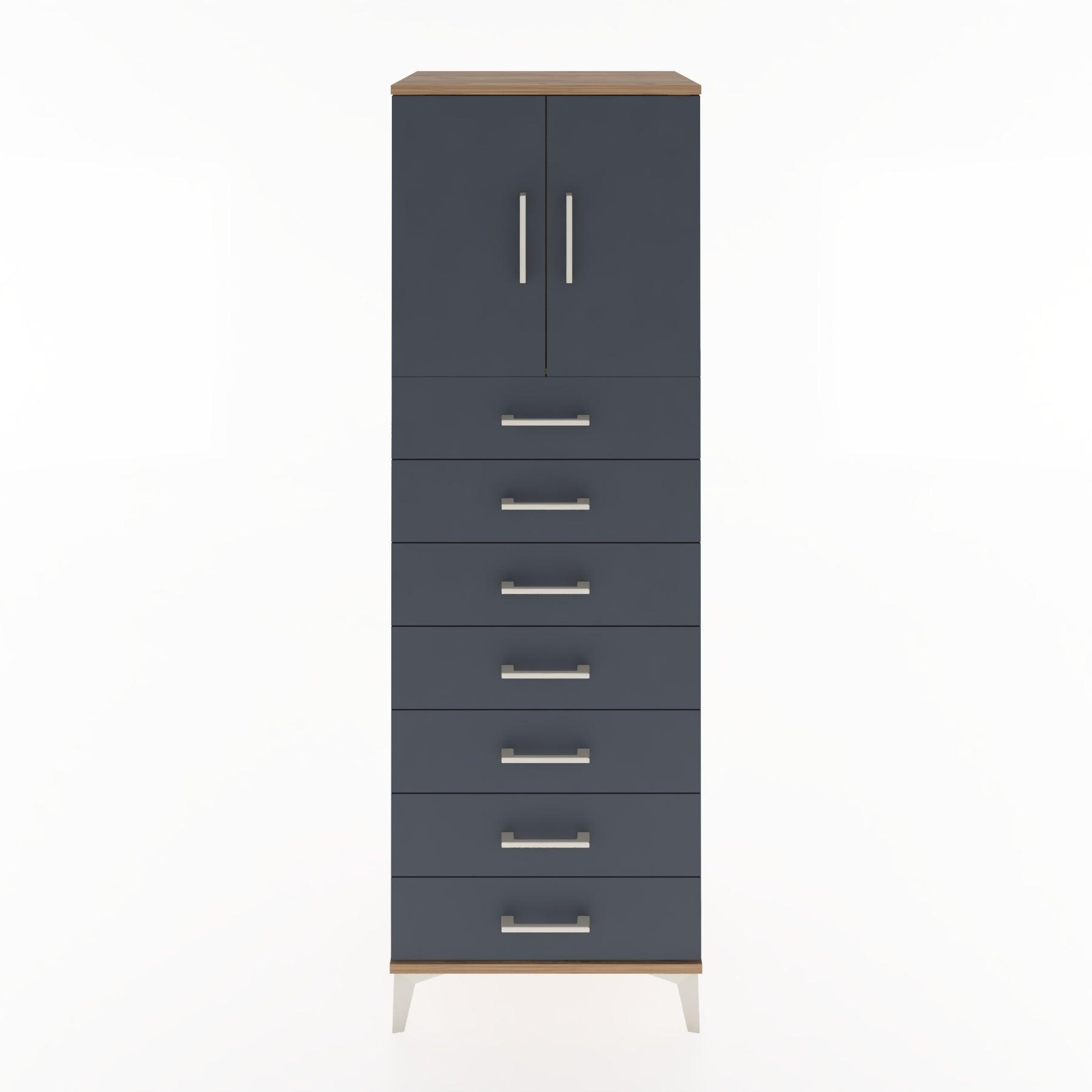Woodntry Modüler Dolap Çam 60x44x170 cm Kapaklı ve Çekmeceli KC2-3